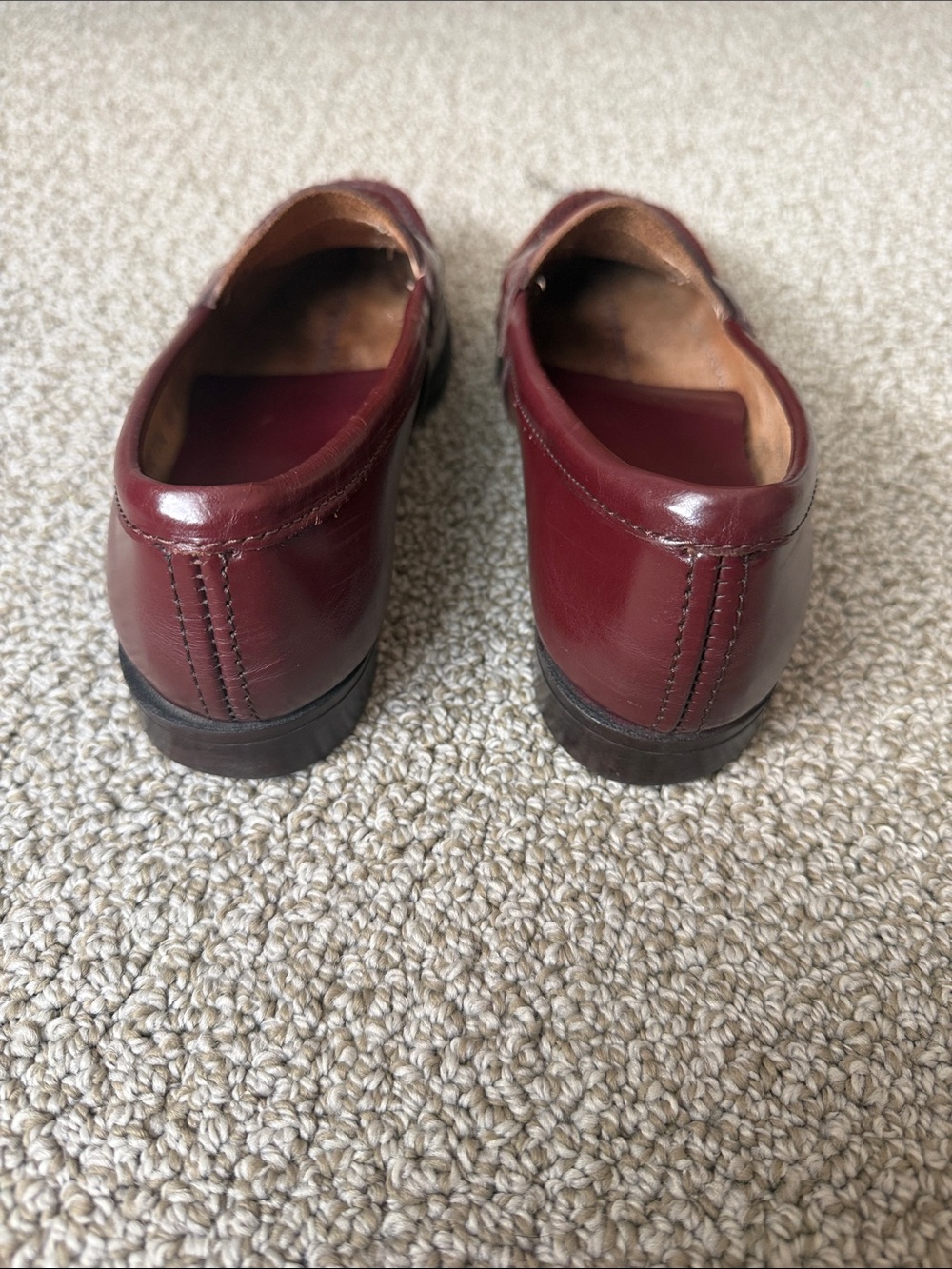 Bass Weejuns Burgundy Leather Penny Loafers – Women’s 7 - Picture 7 of 7